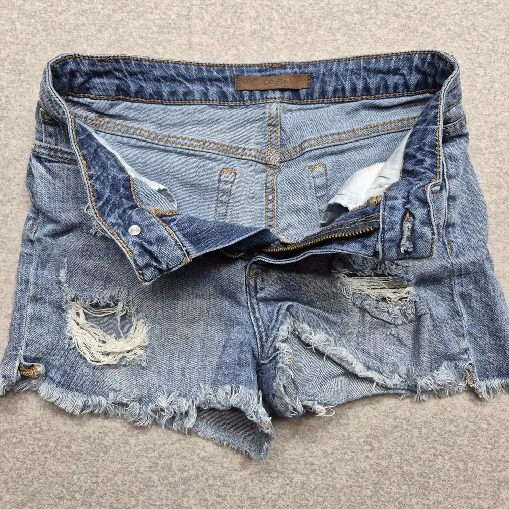 Joes Jeans Cutoff Denim Shorts Womens Distressed Raw Hem Light Wash Y2K Festival